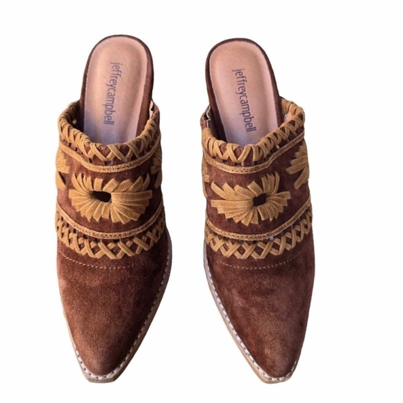 Jeffrey Campbell Billy Suede Western Boho Mule - Picture 3 of 5
